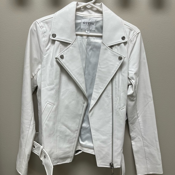 Guess Moto Jacket - Bright White - Picture 2 of 8